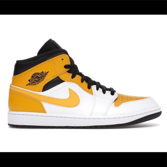 💛🤍Air Jordan 1 Mid University Gold Men's🤍💛 - Picture 9 of 9
